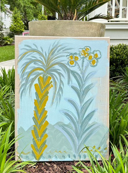 Sable Palms on Belgian Linen Stretched Canvas