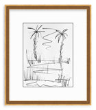 18.5x21.5 Framed Inky Palms II