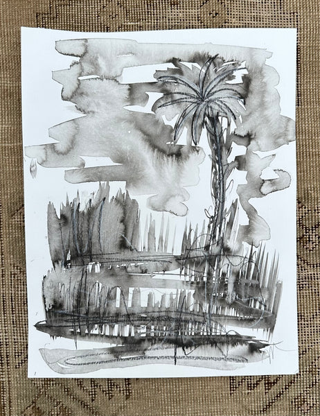 11x14 Washed Lyford Palm Study II