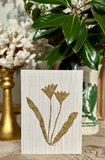 Grasscloth and Gold Leaf Botanical IV