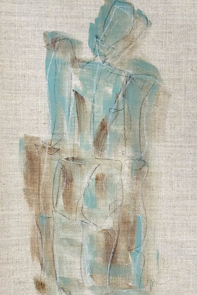 Belgian Linen Sage Figure Study II