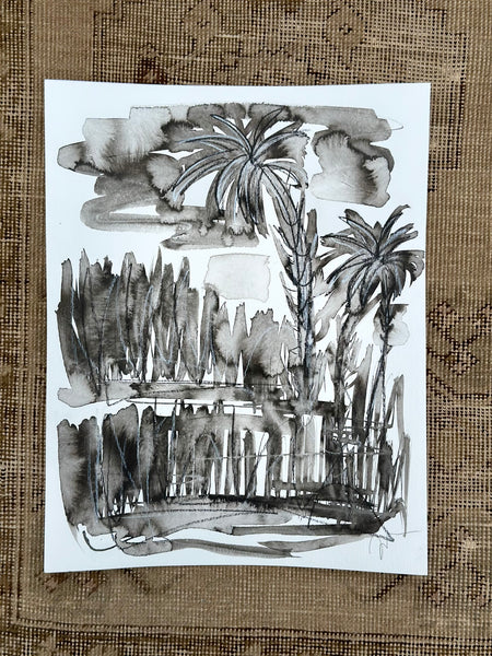 11x14 Washed Lyford Palm Study I