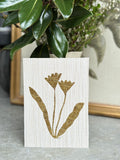 Grasscloth and Gold Leaf Botanical IV