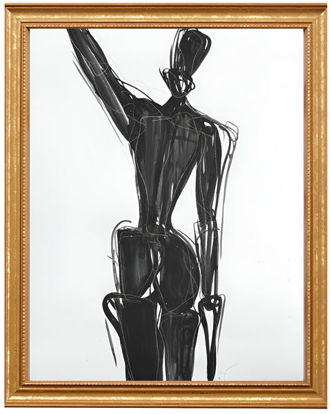 Inky India II in Gilded Frame