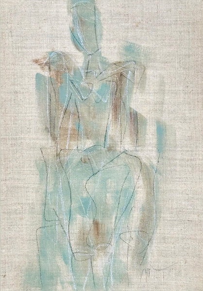 Belgian Linen Sage Figure Study I
