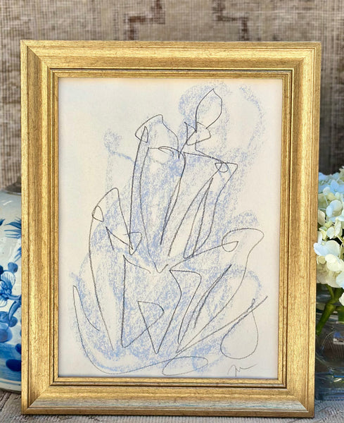 Gold Framed Charcoal Colette