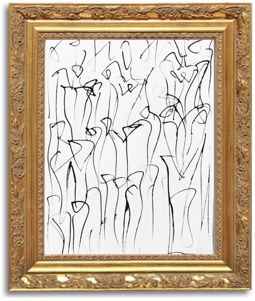 Custom Framed Inky India Figures I