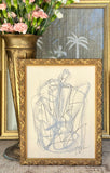 Antique Framed Charcoal Louisa III