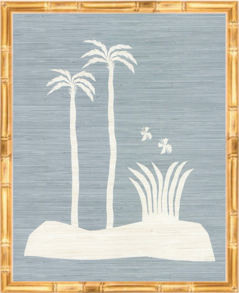 Bamboo Blue Delft Collage I