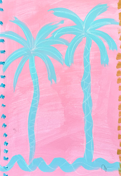 Harbor Island Painted Palm Study III