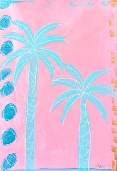 Harbor Island Painted Palm Study II