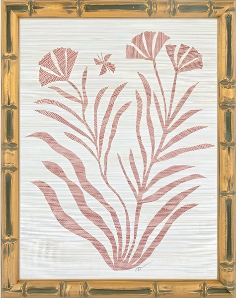 Blush Bamboo Framed Botanical II