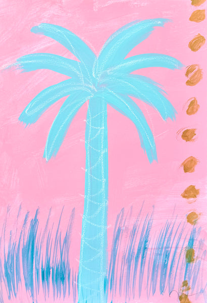 Harbor Island Painted Palm Study I