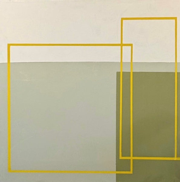 36x36 Green Delft Abstract on Canvas