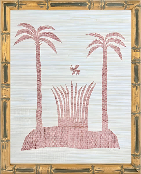 Blush Bamboo Framed Palm II