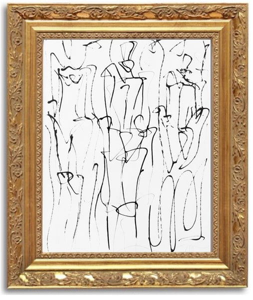 Custom Framed Inky India Figures I