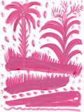 9x12 Pink Happy Palm I