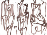 9x12 Washed Africa Multi Figure Study