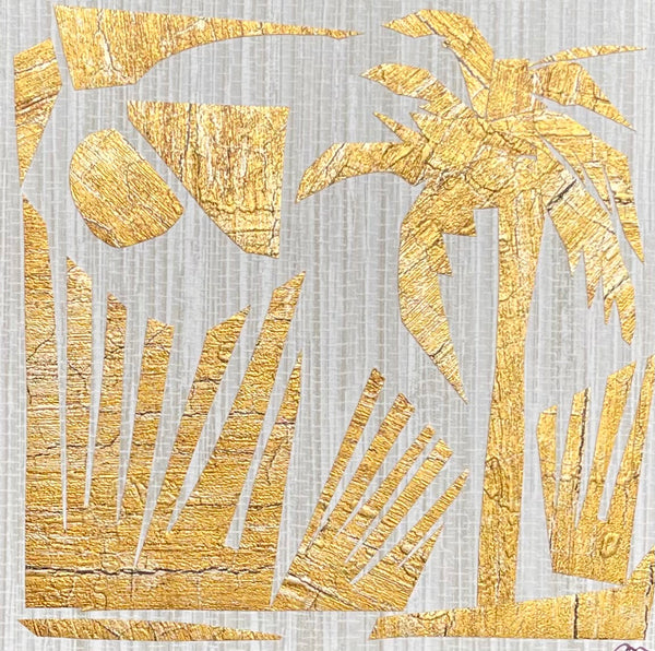 Golden Palm Collage 5 x 5.5