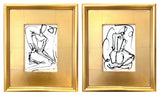 Wells II - HALEY MATHEWES FINE ART original abstract art landscape figure figures landscapes Charleston artist unframed framed lucite gold watercolor charcoal canvas contemporary modern affordable classic