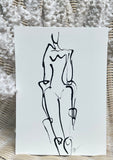 5x7 India Ink Figure X