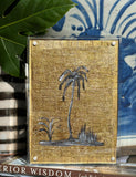 5x7 Lucite Gold Leaf Cay Palm