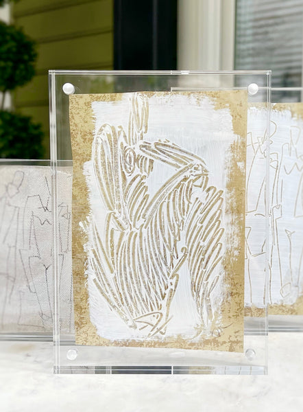 5x7 Lucite Etched Goldie
