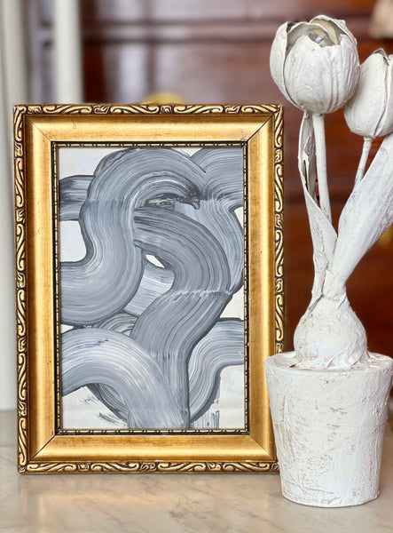 Antique Framed Delft Abstract III