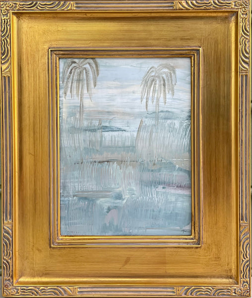 Framed Palms on Panel I