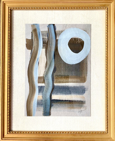 Dover II - HALEY MATHEWES FINE ART original abstract art landscape figure figures landscapes Charleston artist unframed framed lucite gold watercolor charcoal canvas contemporary modern affordable classic