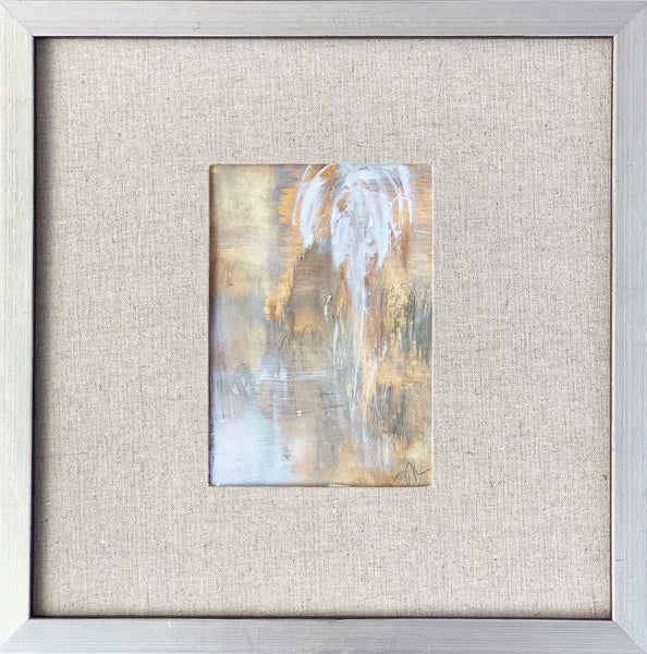 Abstract Afternoon Palms II - HALEY MATHEWES FINE ART original abstract art landscape figure figures landscapes Charleston artist unframed framed lucite gold watercolor charcoal canvas contemporary modern affordable classic