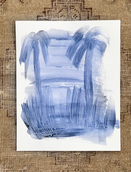 8x10 Blue Palms