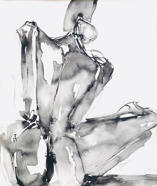 Helena Unframed - HALEY MATHEWES FINE ART original abstract art landscape figure figures landscapes Charleston artist unframed framed lucite gold watercolor charcoal canvas contemporary modern affordable classic