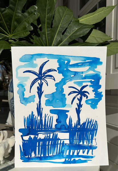 11x14 Cobalt Cay Palms