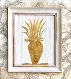 Gilded Fronds on Grasscloth